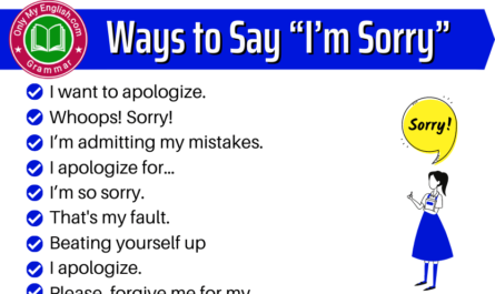 different ways to say i am sorry