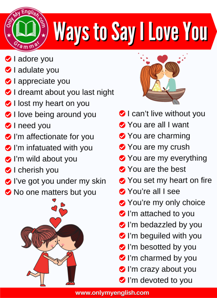 different ways to say i love you