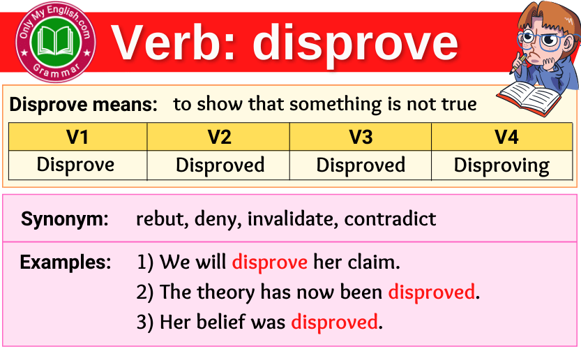 disprove verb forms v1 v2 v3 past tense and past participle-min