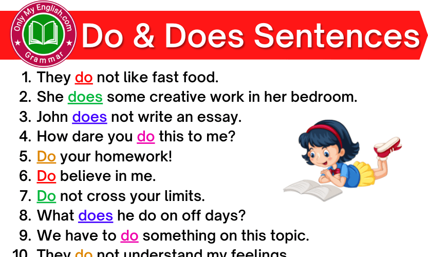 Do And Does Sentences Examples Onlymyenglish