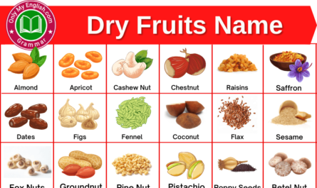 dry fruits name list