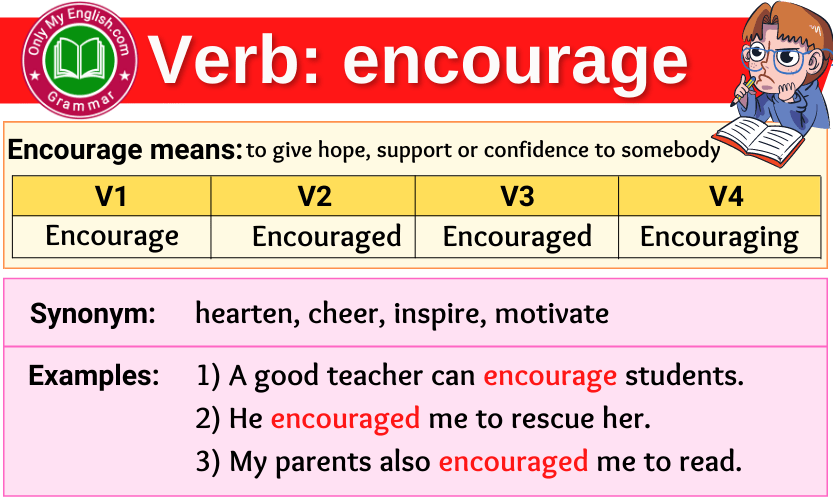 encourage-verb-forms-past-tense-past-participle-v1v2v3