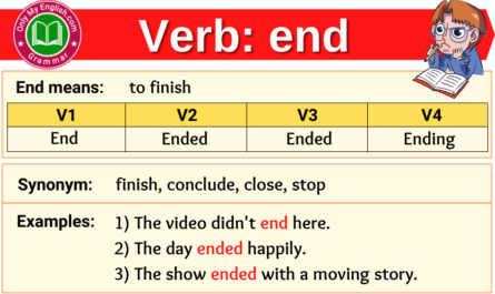 end verb forms v1 v2 v3 past tense and past participle-min