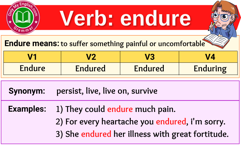 Is Endure A Verb Or Adjective