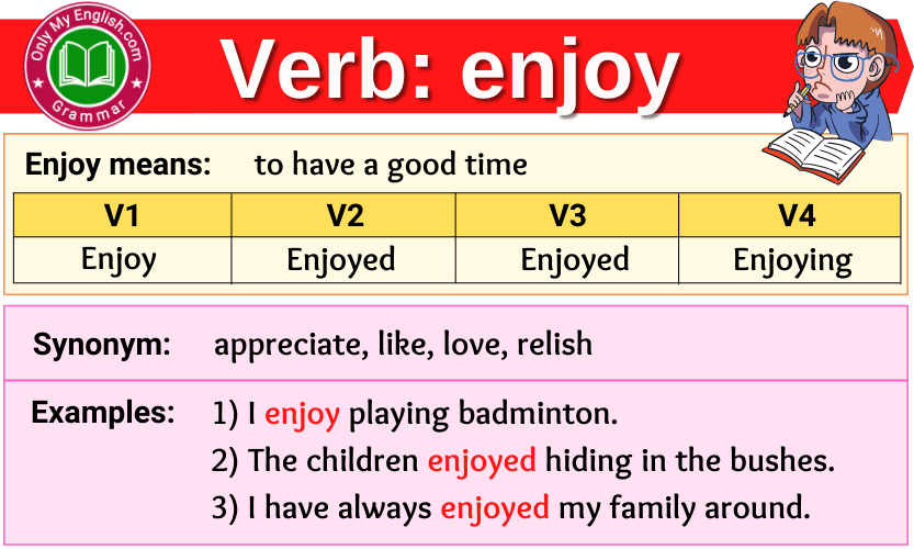 Use Enjoy In A Sentence Verb