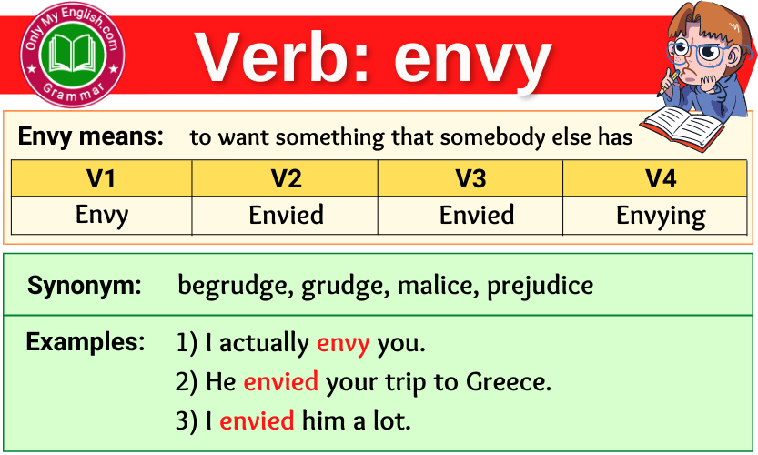 envy verb forms v1 v2 v3 past tense and past participle-min