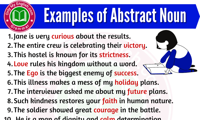 Abstract Noun Meaning With Examples