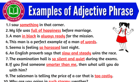 examples of adjective phrase in sentences