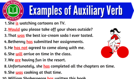 examples of auxiliary verb in sentences