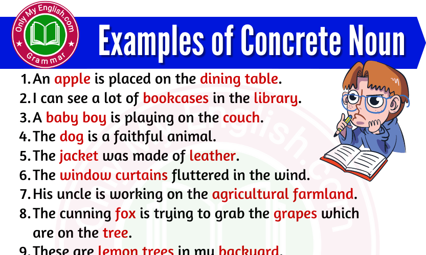 Examples Of Concrete Noun Are In Sentences Onlymyenglish Com   Examples Of Concrete Noun In Sentences 2 