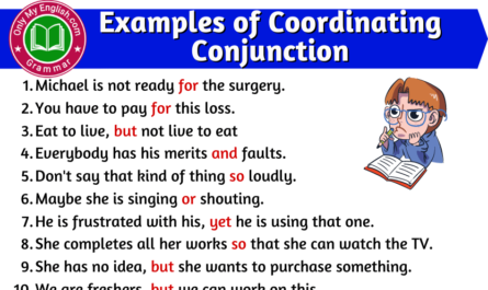 examples of coordinating conjunction