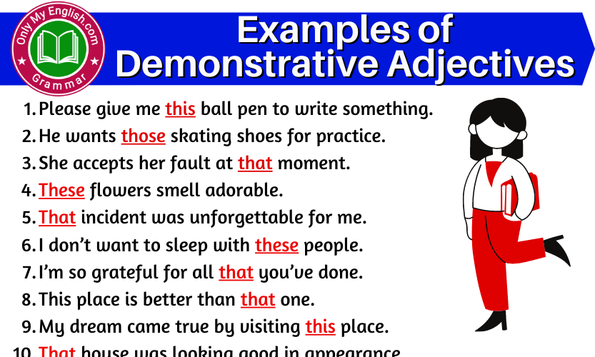 5 Examples Of Demonstrative Adjectives