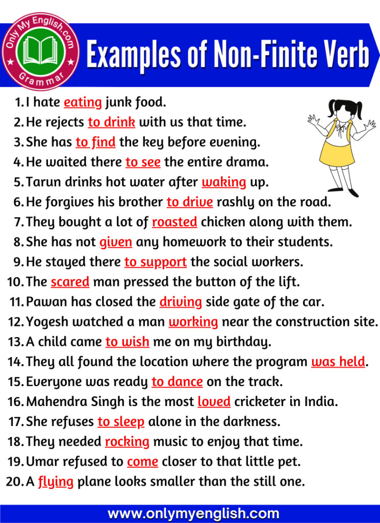 examples of non finite verb