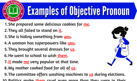 examples of objective pronoun in sentences