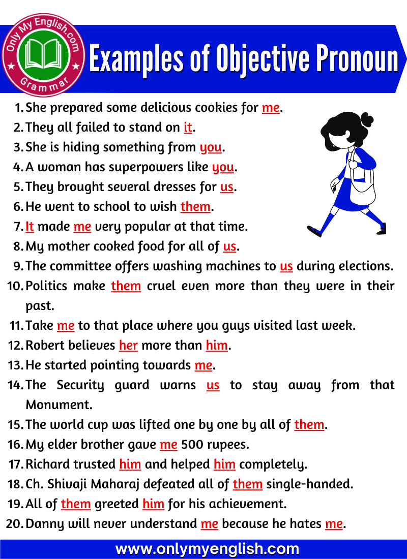 20 Examples Of Objective Pronoun In Sentences » Onlymyenglish.com