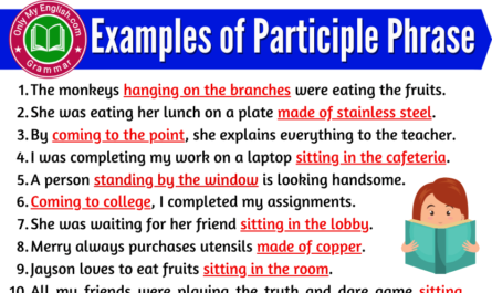 examples of participle phrase