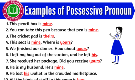 examples of possessive pronoun in sentences