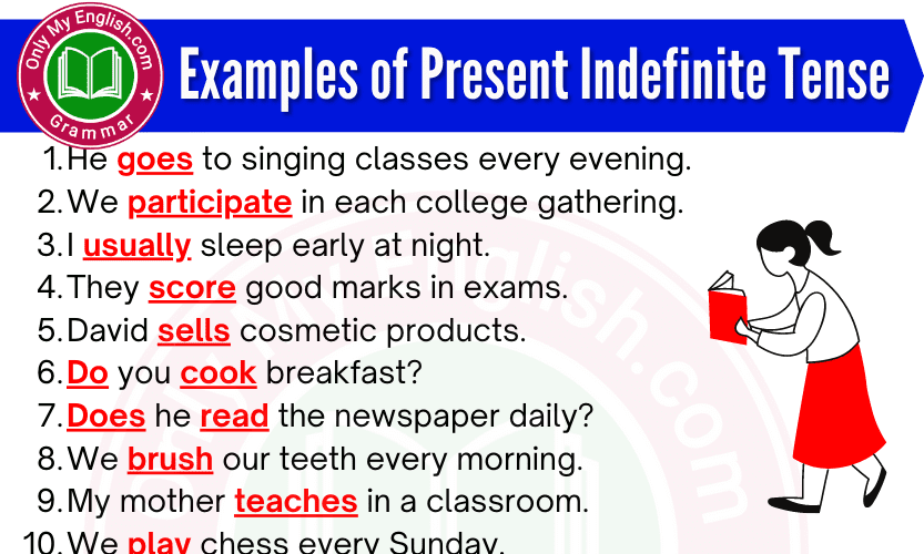 Examples Of Present Indefinite Tense In Sentences OnlyMyEnglish