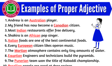examples of proper adjective in sentences