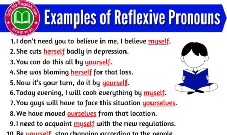 examples of reflexive pronouns in sentences