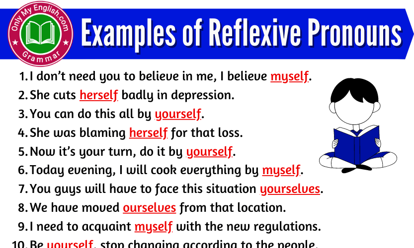 What Are The 10 Examples Of Reflexive Pronoun Sentences