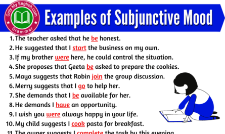 examples of subjective mood in sentences