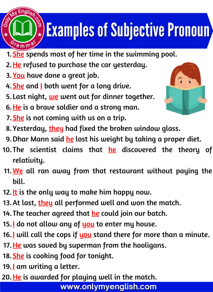 examples of subjective pronoun