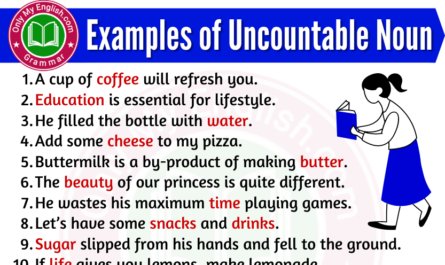 examples of uncountable noun in sentences
