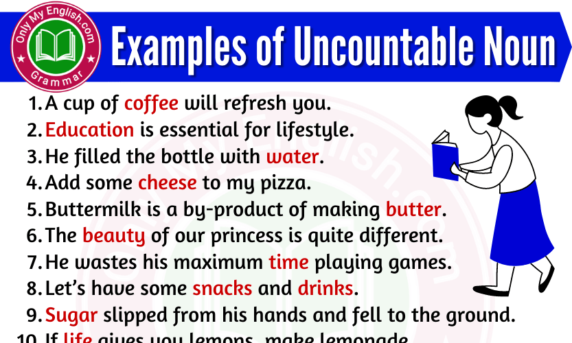 20 Examples Of Uncountable Noun Are In Sentences Onlymyenglish