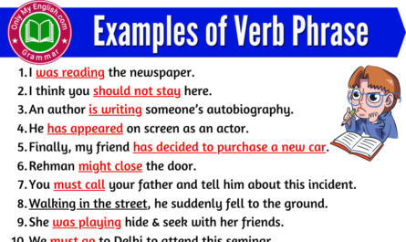 examples of verb phrase sentences