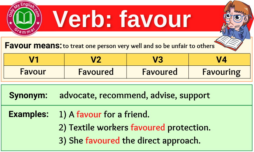 favour-verb-forms-past-tense-past-participle-v1v2v3