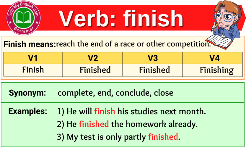 Past Tense Of Finish Verb