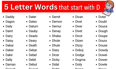 five letter words that start with d