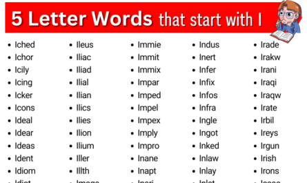five letter words that start with i