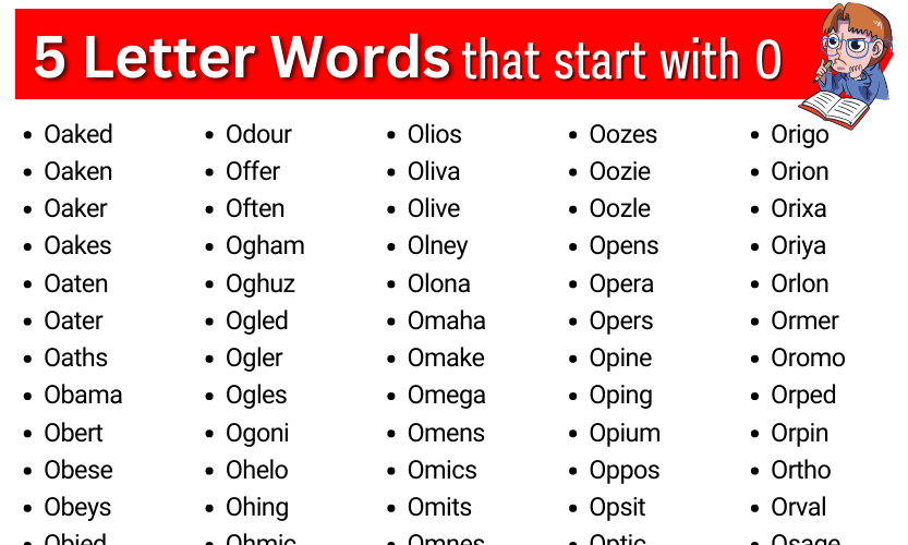 5 Letter Words that Start with O | Five Letter Words Starting with O