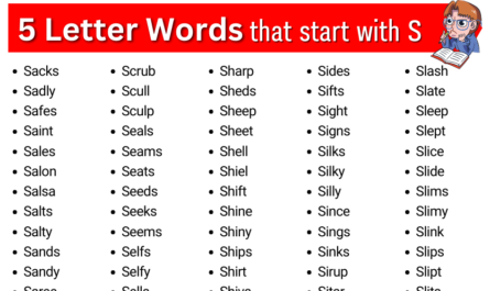 five letter words that start with s