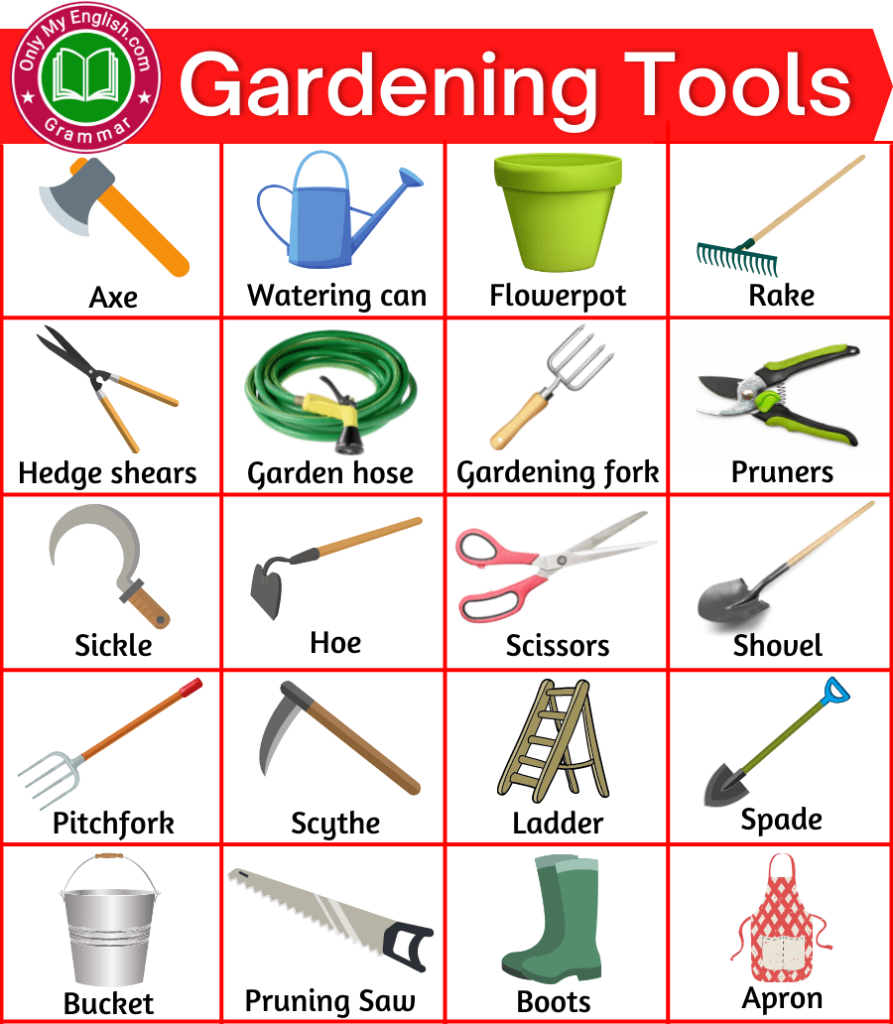 gardening tools name