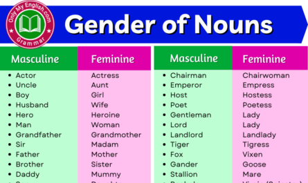 gender of nouns