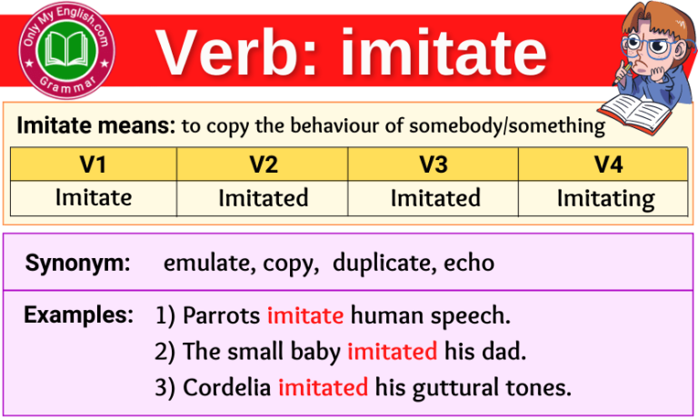 Imitate Verb Forms - Past Tense, Past Participle & V1V2V3