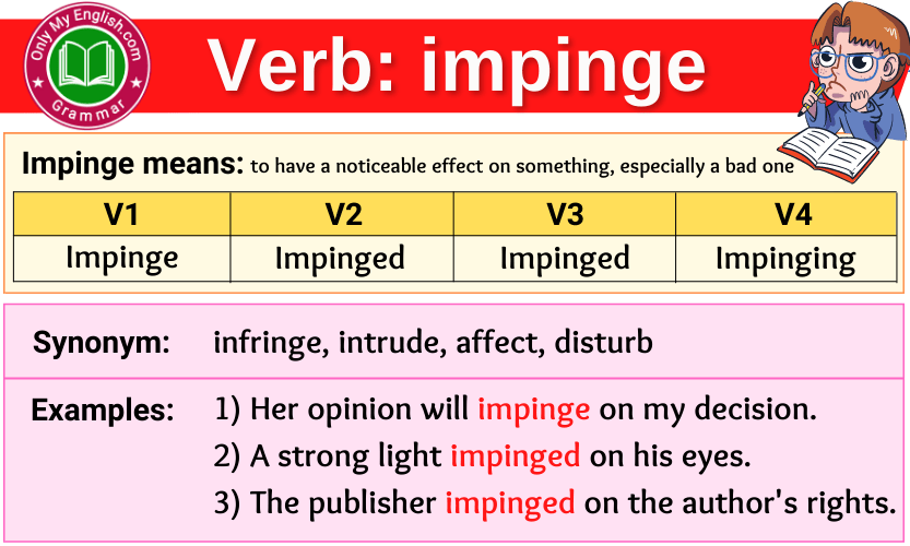 impinge verb forms v1 v2 v3 past tense and past participle-min