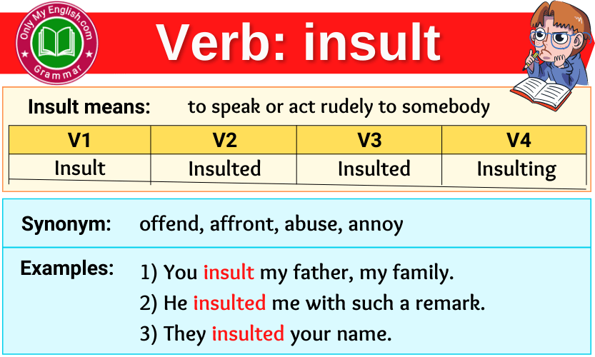 Past Participle Of Verb Insult