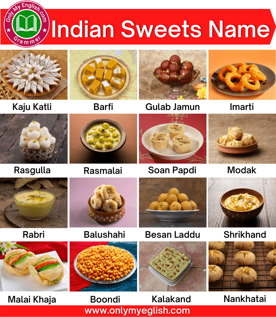50+ Indian Sweets Names in English with Pictures