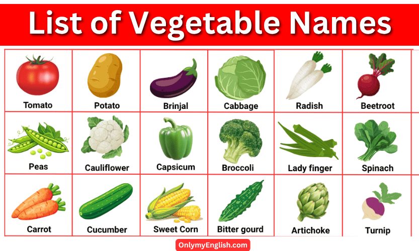 Vegetable Names in English
