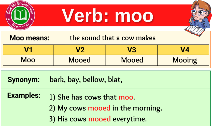 moo verb forms v1 v2 v3 past tense and past participle-min