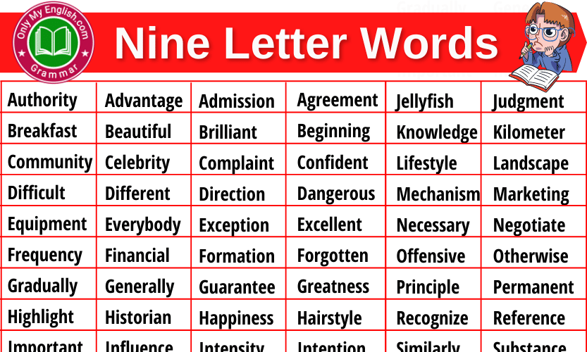 9 Letter Words Nine Letter Words Onlymyenglish