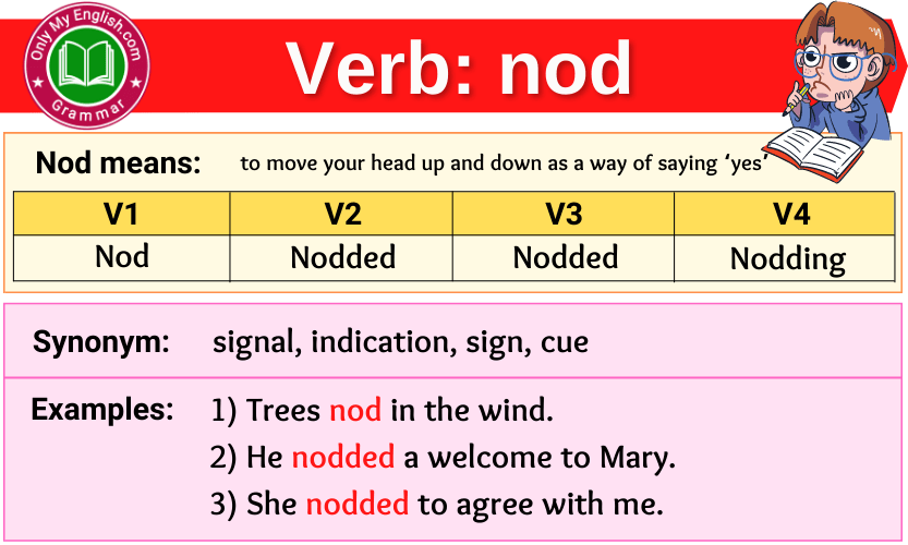 nod-verb-forms-past-tense-past-participle-v1v2v3-onlymyenglish