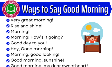 other ways to say good morning