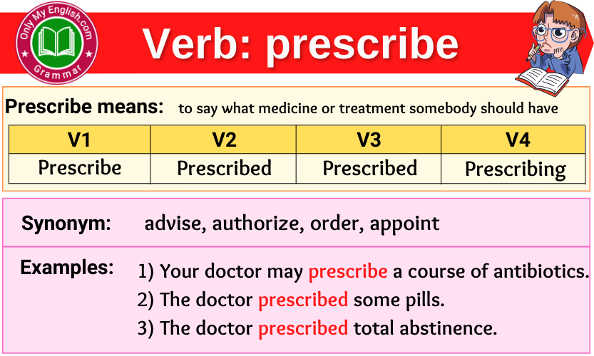 prescribe verb forms v1 v2 v3 past tense and past participle-min