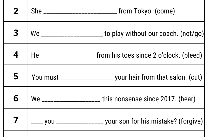 Present Perfect Continuous Tense Exercises with Answers