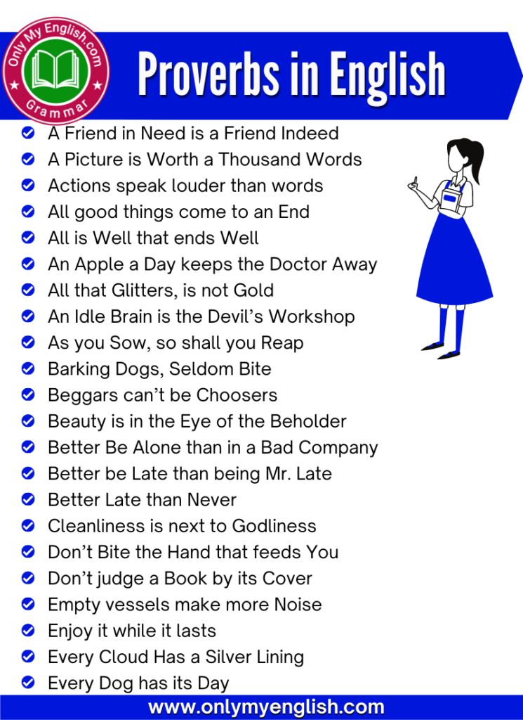 common proverbs in english for students